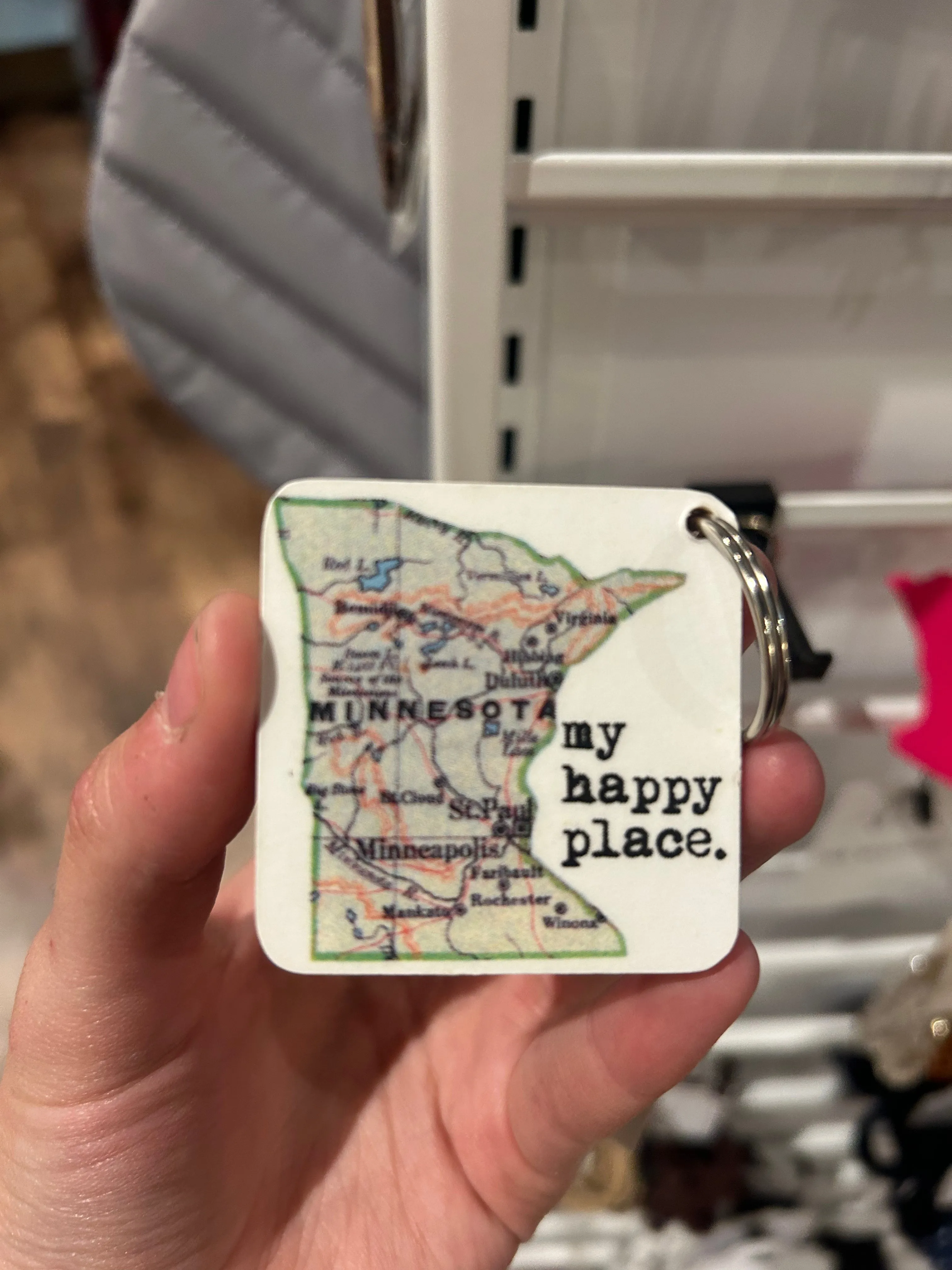 Minnesota Map Keychain