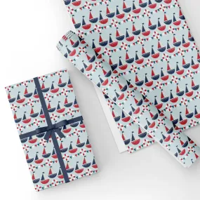 Navigation Boat Flat Wrapping Paper Sheet 19.7" X 27.6"