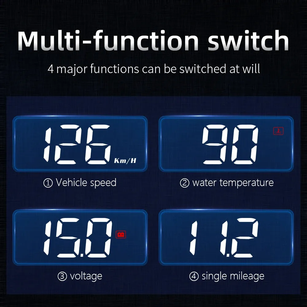 OBD2 HUD Car Head-Up Display | Digital Speedometer & Windshield Projector for Auto Accessories M3 (SP19)