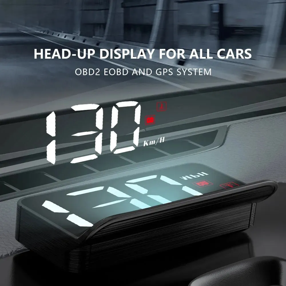 OBD2 HUD Car Head-Up Display | Digital Speedometer & Windshield Projector for Auto Accessories M3 (SP19)