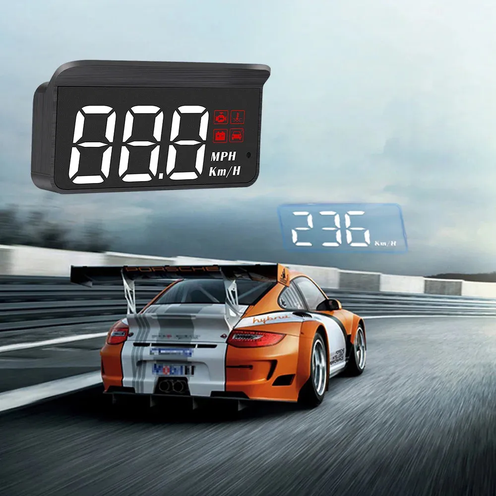 OBD2 HUD Car Head-Up Display | Digital Speedometer & Windshield Projector for Auto Accessories M3 (SP19)