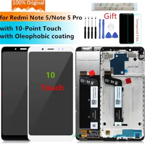 Original for Xiaomi Redmi Note 5 Pro LCD Display Digitizer Frame 10Touch for Redmi Note 5 display Replacement Repair Parts