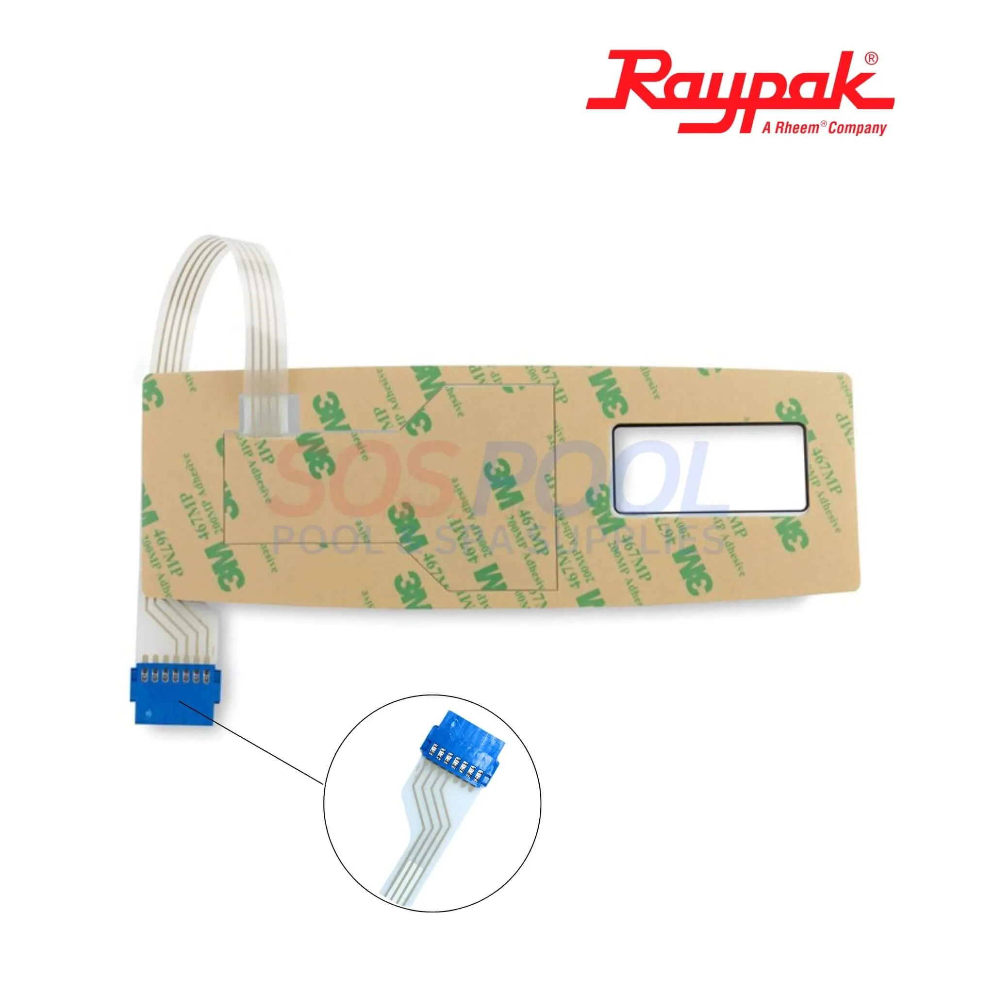 Raypak Switch Decal Membrane For Heaters | 009492F