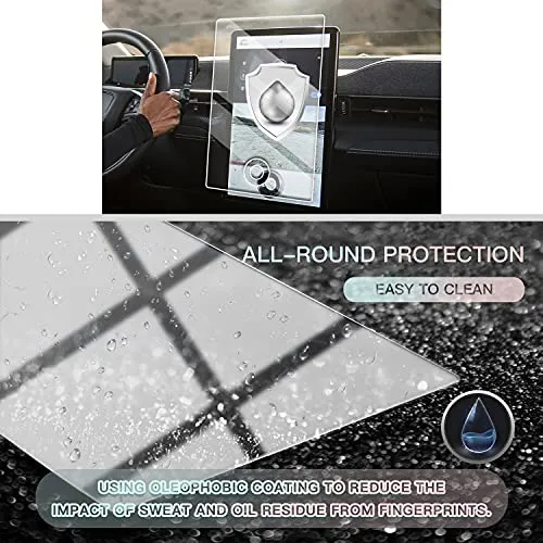 Screen Protector for 2021-2022 Mustang Mach-E 15.5 Inch Touch Screen Protector Foils Navigation Display Protective Film Tempered Glass 9H Hardness (3PCS for Whole Screen)