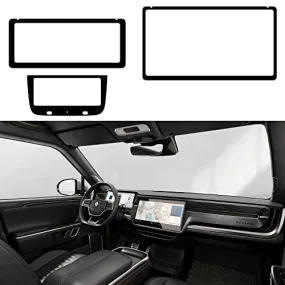 Screen Protectors for Rivian R1T / R1S (PET based, Easy Install, No Bubbles) (All 3 (Navigation   Dash   Back), Matte)