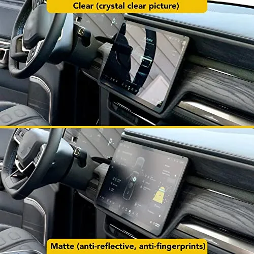Screen Protectors for Rivian R1T / R1S (PET based, Easy Install, No Bubbles) (All 3 (Navigation   Dash   Back), Matte)