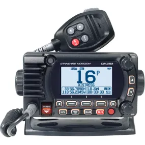 Standard Explorer Fixed Mount Black VHF/GPS
