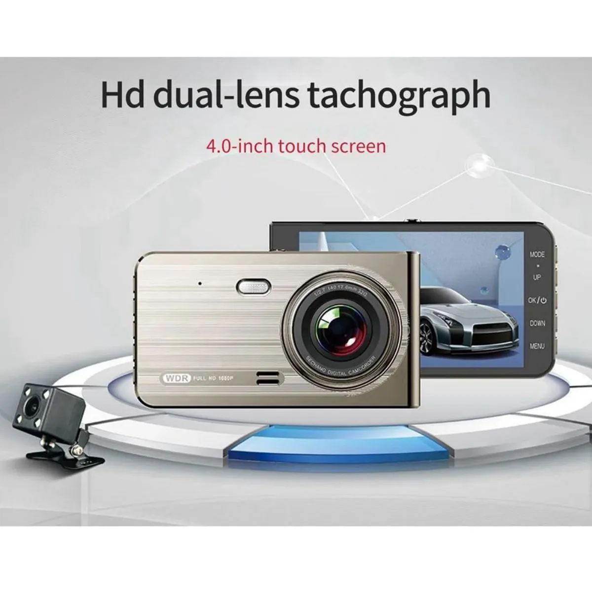 T719TP Car Dash Cam Front and Rear 1080P