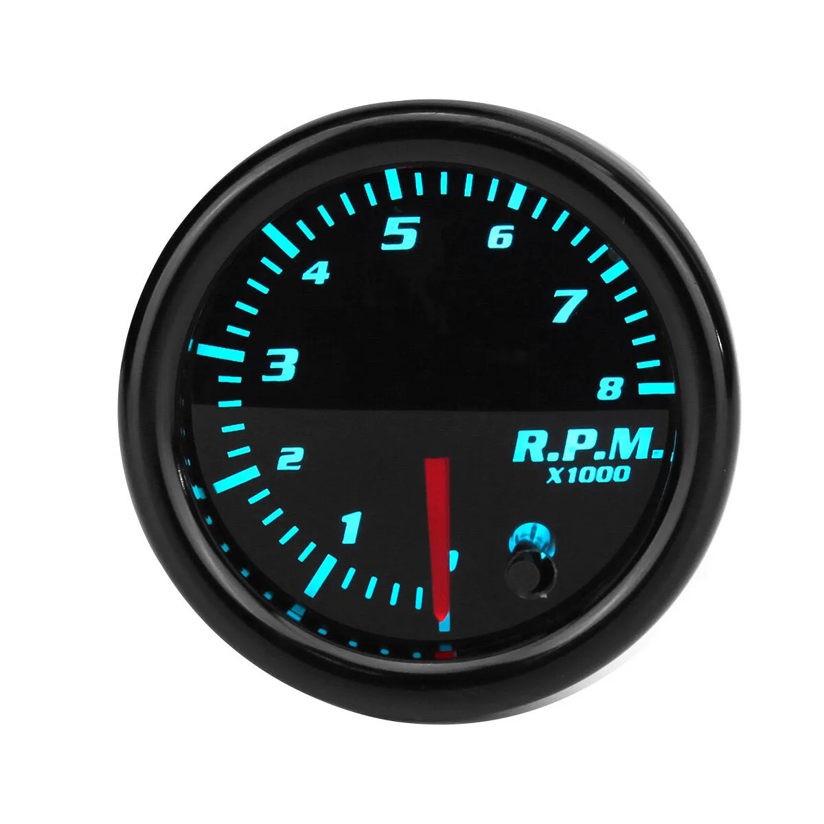 Universal 2" 52mm Tachometer 8K RPM Gauge, Digital 7-Color LED Display Car Meter