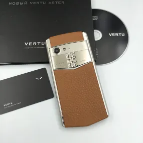 Vertu ASTER P BROWN Calf Hide Dual Sim Card Android Phone
